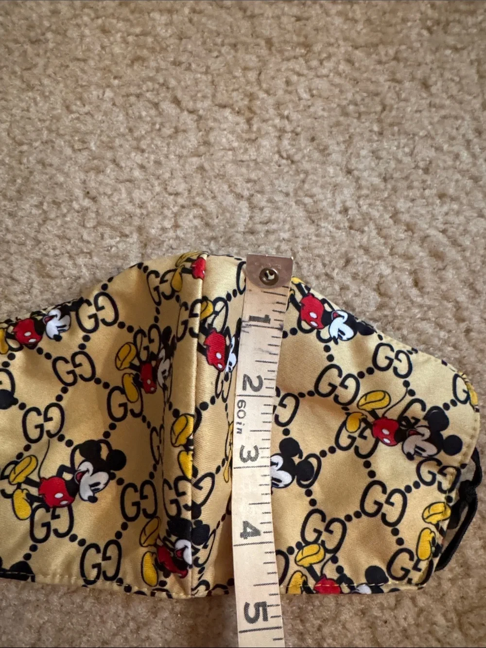 Yellow Mickey Mouse Face Mask